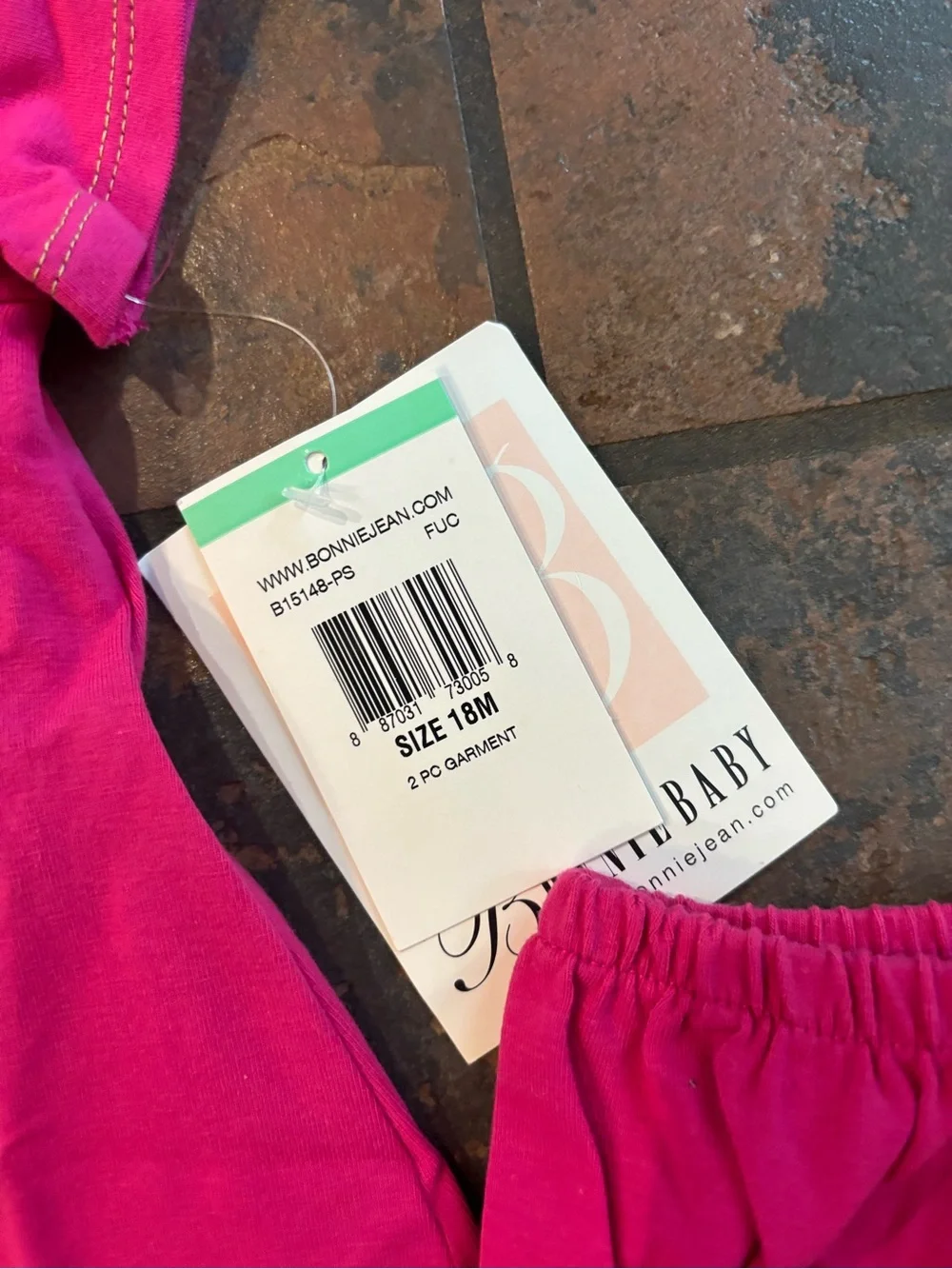 🐝Bonnie Jean Hot Pink 'Class Diva' Ruffle Swim Dress with Matching Bloomers